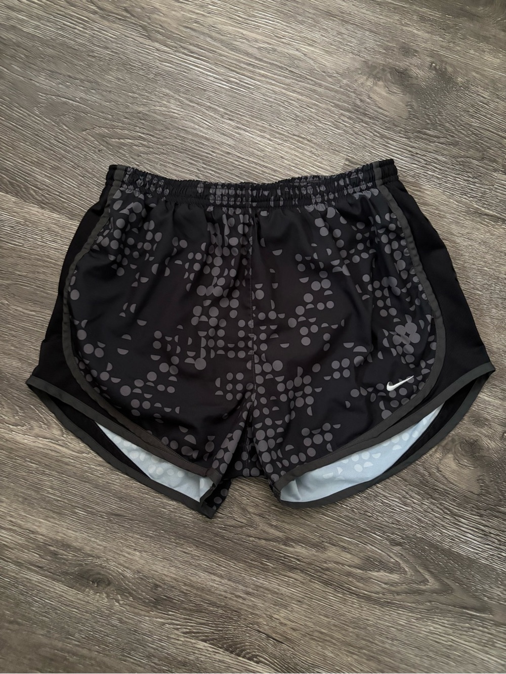 Nike Black Patterned Women's Athletic Running Shorts